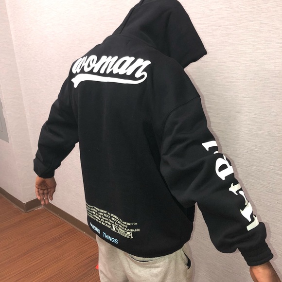 Off White Woman Movie Over Hoodie Black - Picture 6 of 8